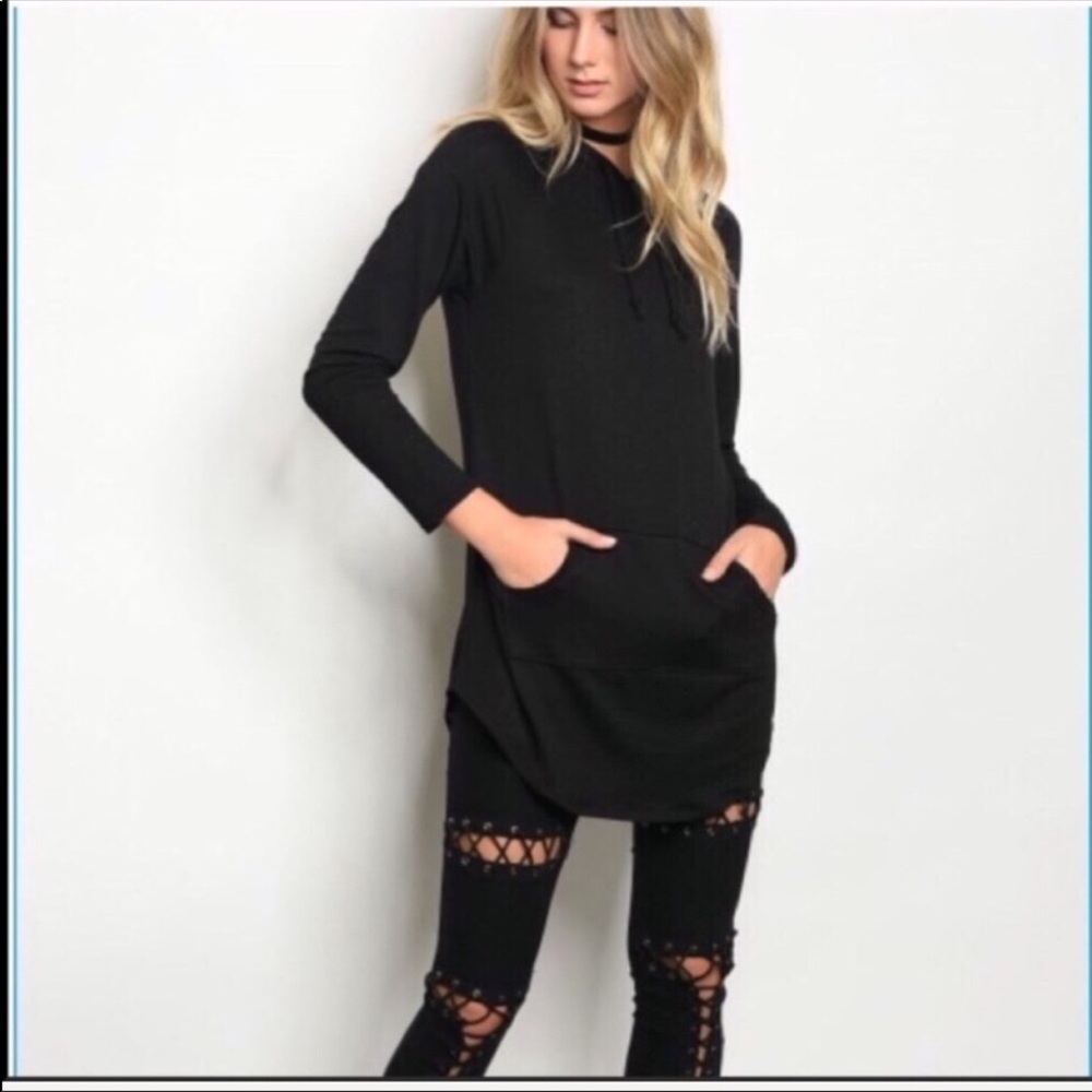 Black Easy Wear Hoodie - Picture 2 of 5
